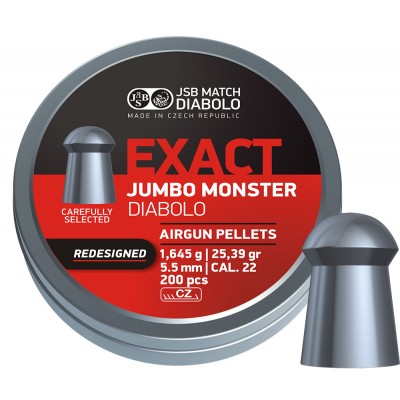 Пули JSB Exact Jumbo Monster Redesigned 5.52 мм (200 шт.) - 1.645 г