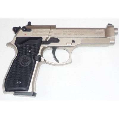 Пневматический пистолет Umarex Beretta M92 FS (никель с чёрн. пласт. накладками)