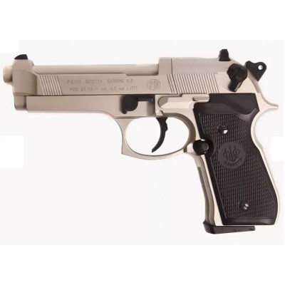 Пневматический пистолет Umarex Beretta M92 FS (никель с чёрн. пласт. накладками)
