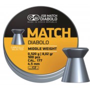 Пули JSB Yellow Match Diabolo Middle Weight 4.5 мм (500 шт.) - 0.52 г