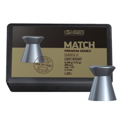 Пули JSB Match Premium Light 4,5 мм, 0,475 г (200 шт)