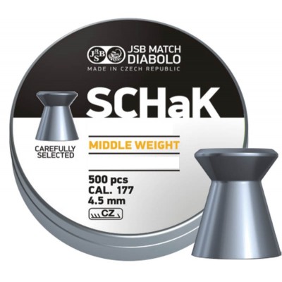 Пули JSB SCHaK Middle 4,5 мм, 0,52 гр, (500 шт)